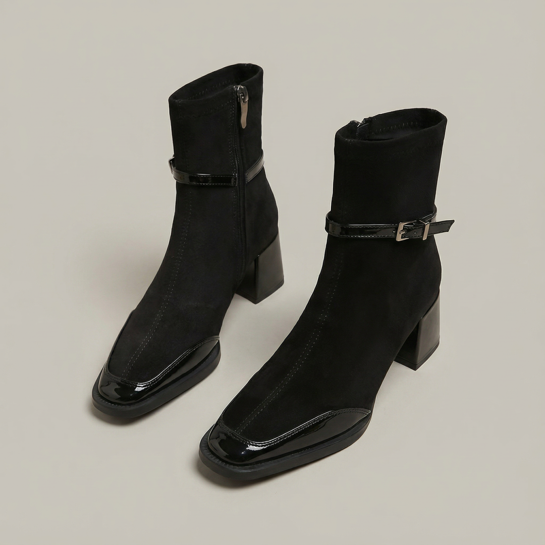 Romani™ | Botines elegantes de eco-ante con tacón medio