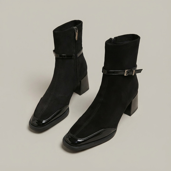 Romani™ | Botines elegantes de eco-ante con tacón medio