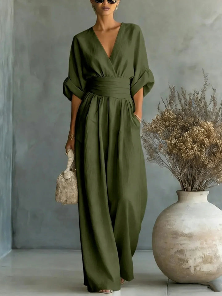 Mireya™ | Jumpsuit Elegante Manga Corta