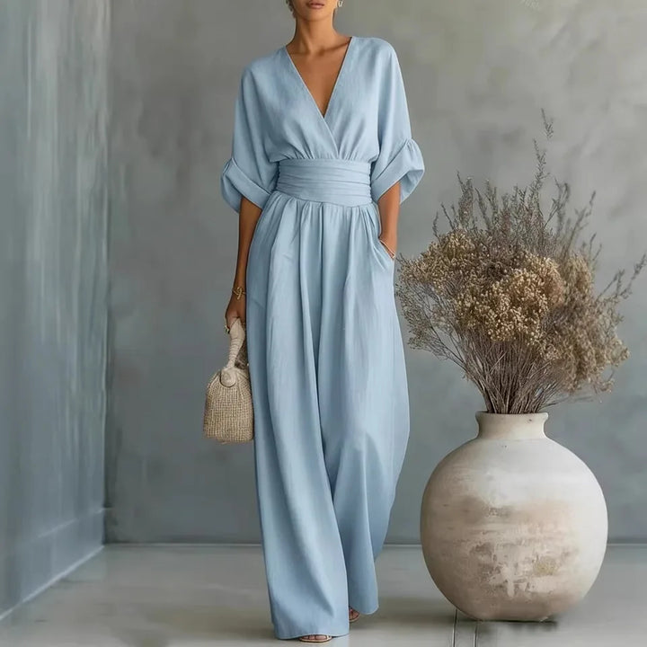Mireya™ | Jumpsuit Elegante Manga Corta