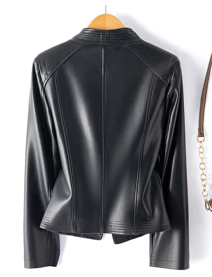 Clara™ | Chaqueta moto de piel de oveja
