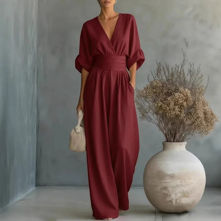 Mireya™ | Jumpsuit Elegante Manga Corta