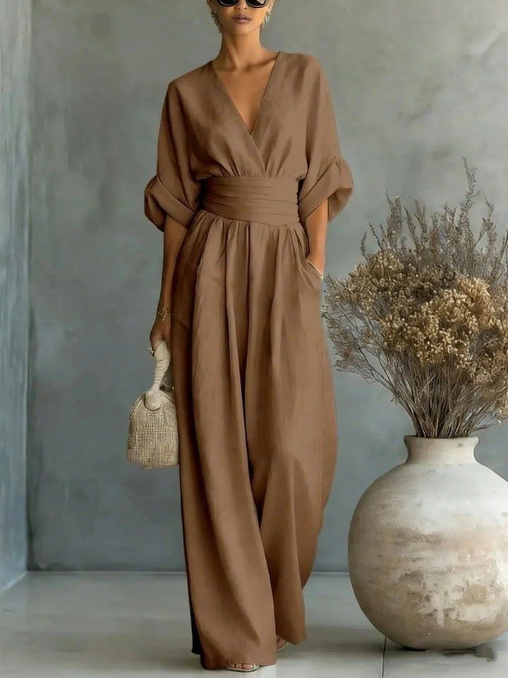 Mireya™ | Jumpsuit Elegante Manga Corta