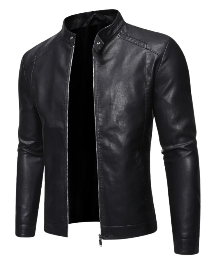 Alonso™ | Chaqueta de piel con cuello alto