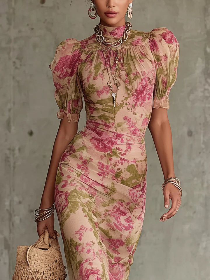Rosalie™ | Vestido Maxi Rosa Vintage