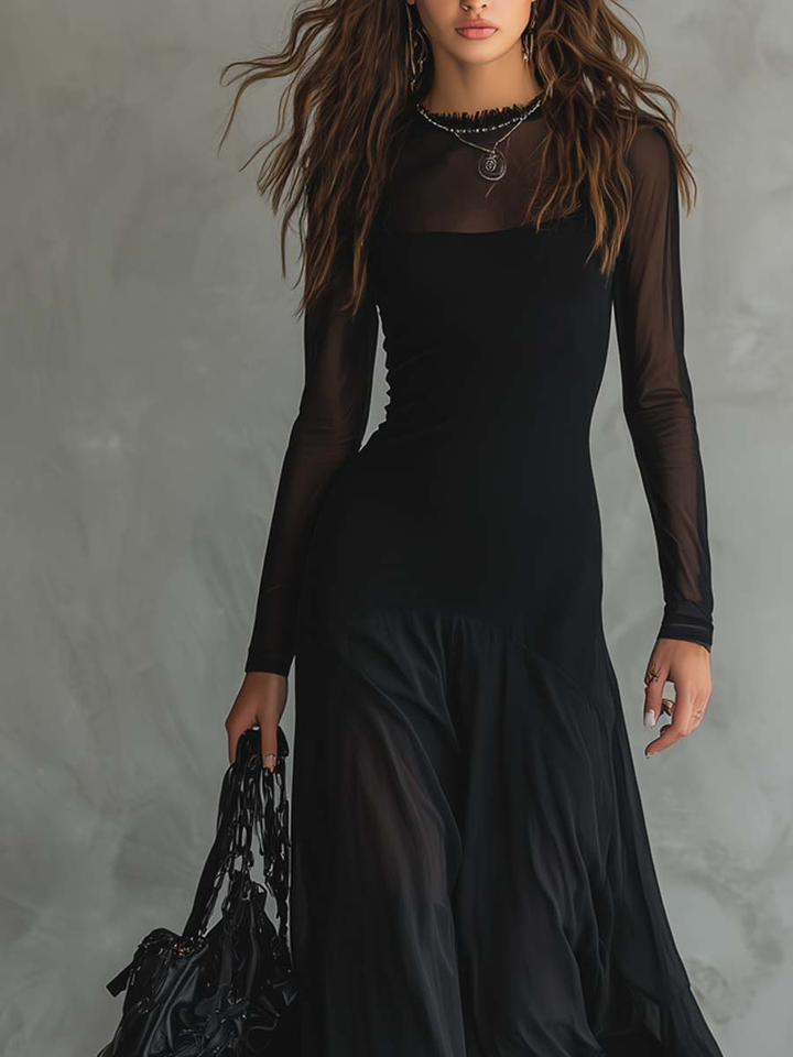 Neroa™ | Vestido Maxi Negro