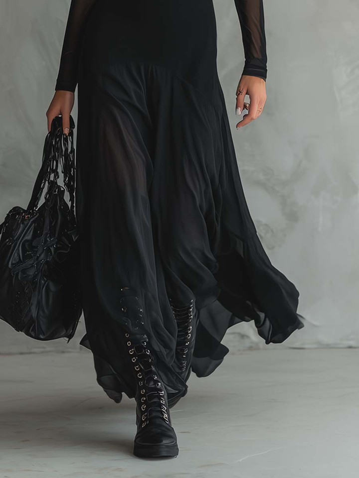 Neroa™ | Vestido Maxi Negro