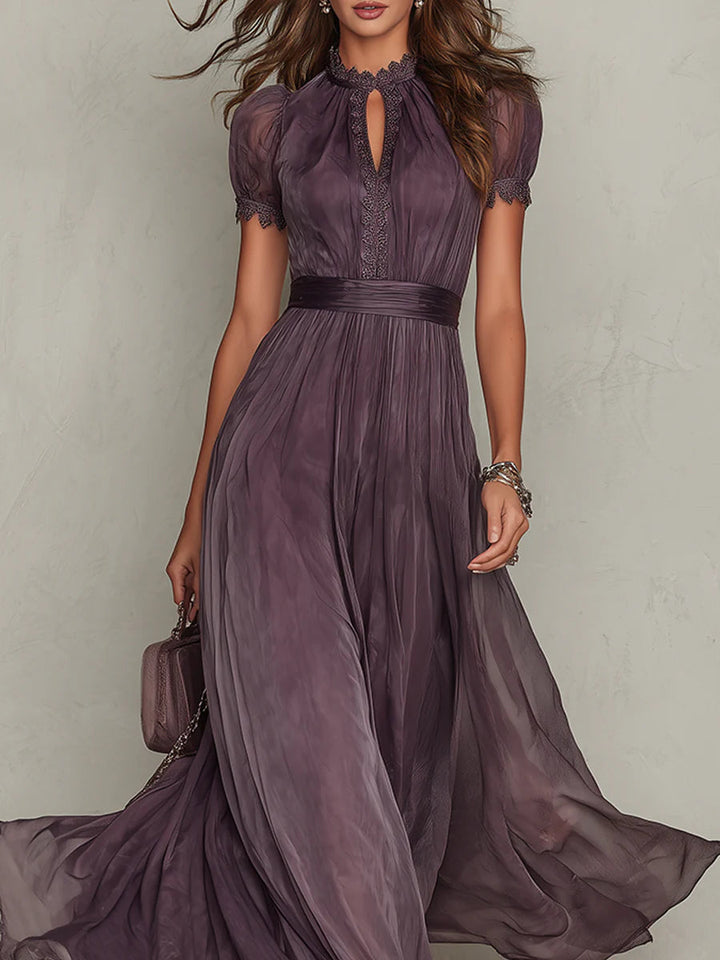 Flavia™ | Vestido Violeta con Encaje