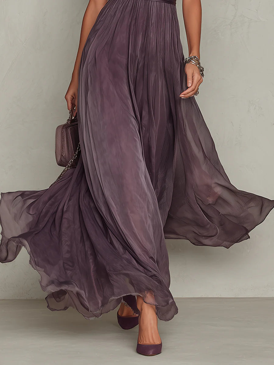 Flavia™ | Vestido Violeta con Encaje