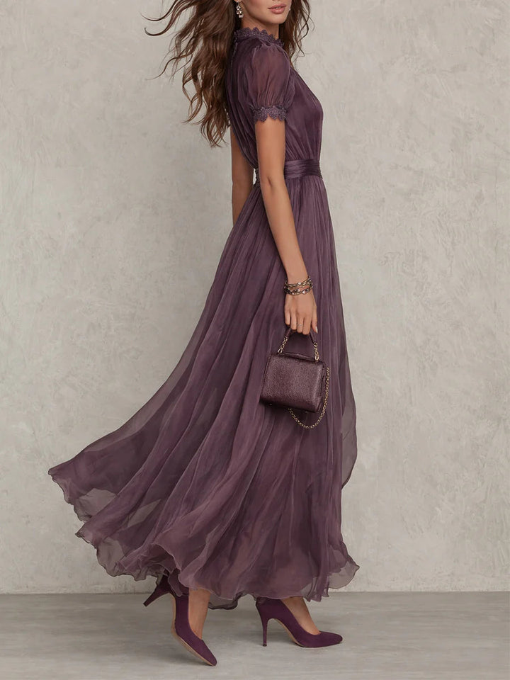 Flavia™ | Vestido Violeta con Encaje
