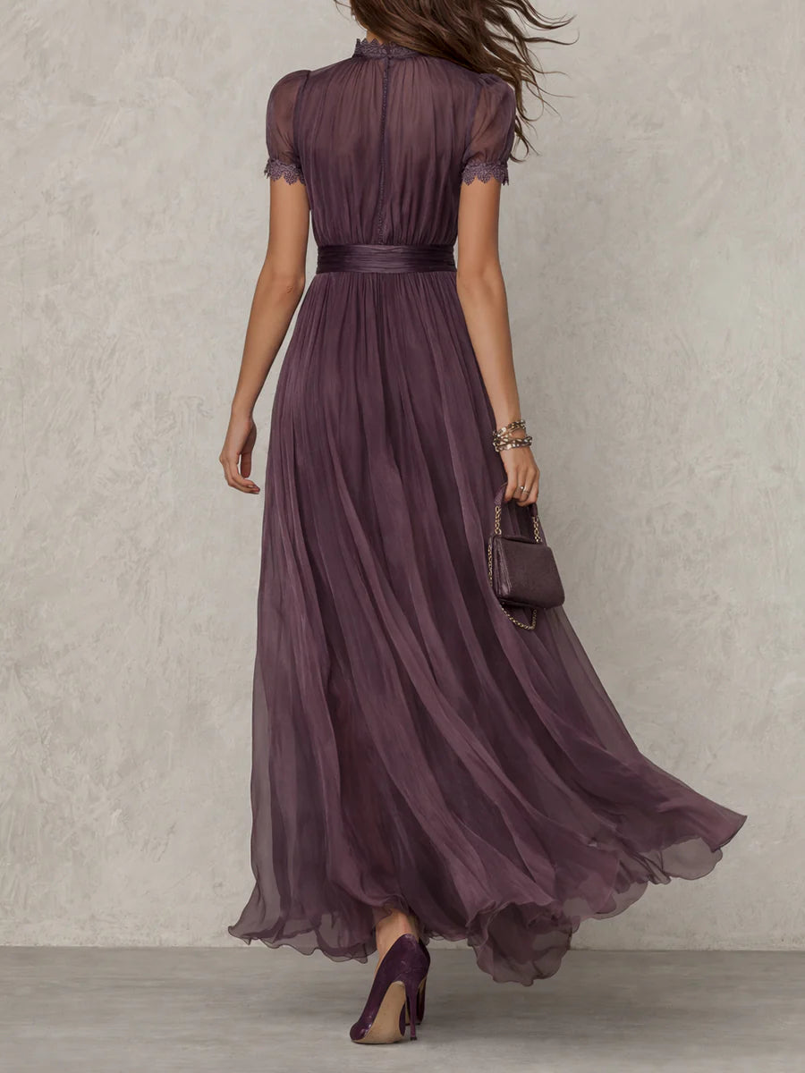Flavia™ | Vestido Violeta con Encaje