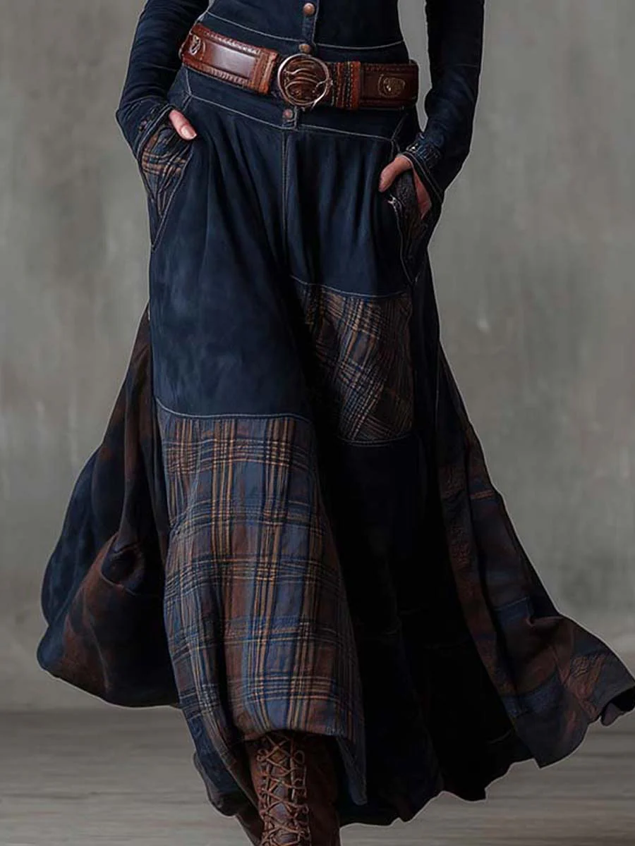 Azucena™ | Vestido maxi de ante con cinturón