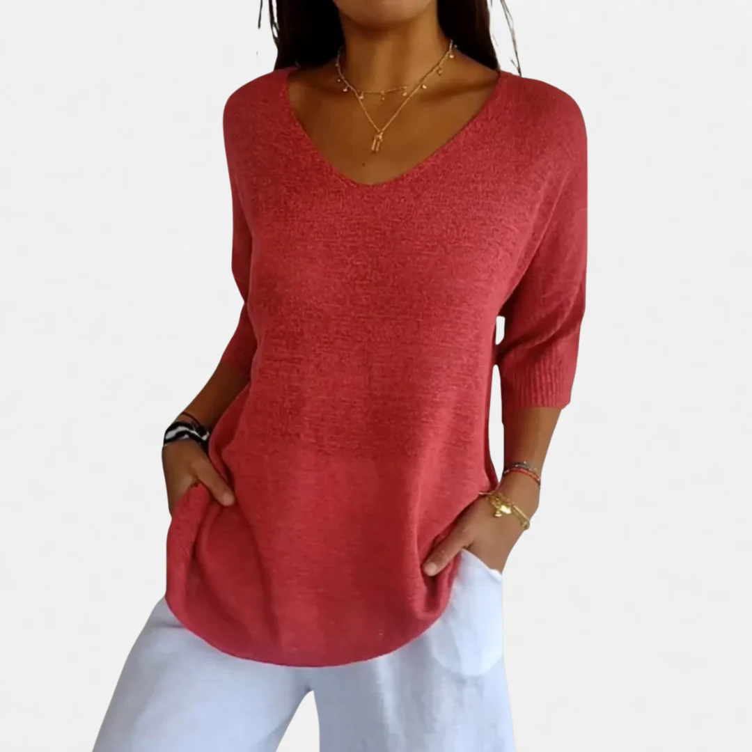 Jill™ | Top Intemporal de Escote en V