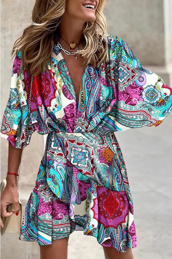 Aura™ | Vestido envolvente Sunset Zebra