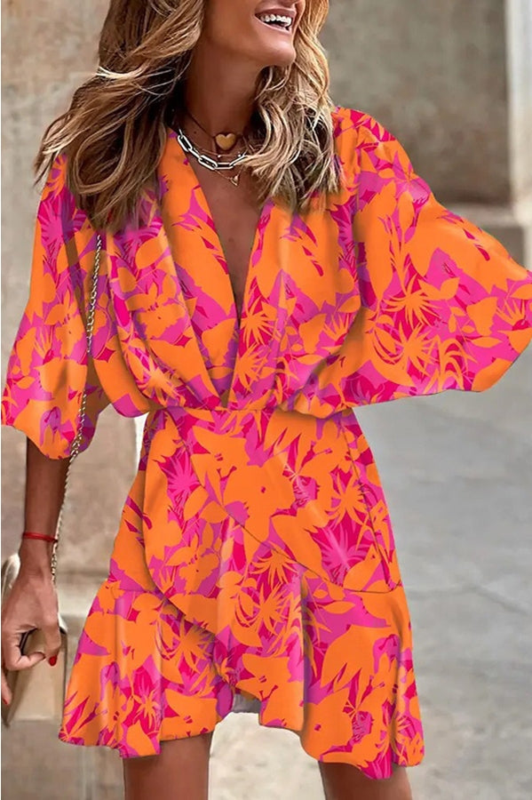 Aura™ | Vestido envolvente Sunset Zebra