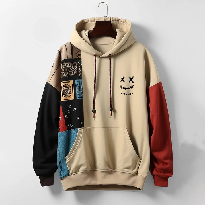 Axel™ | Sudadera urbana patchwork con capucha
