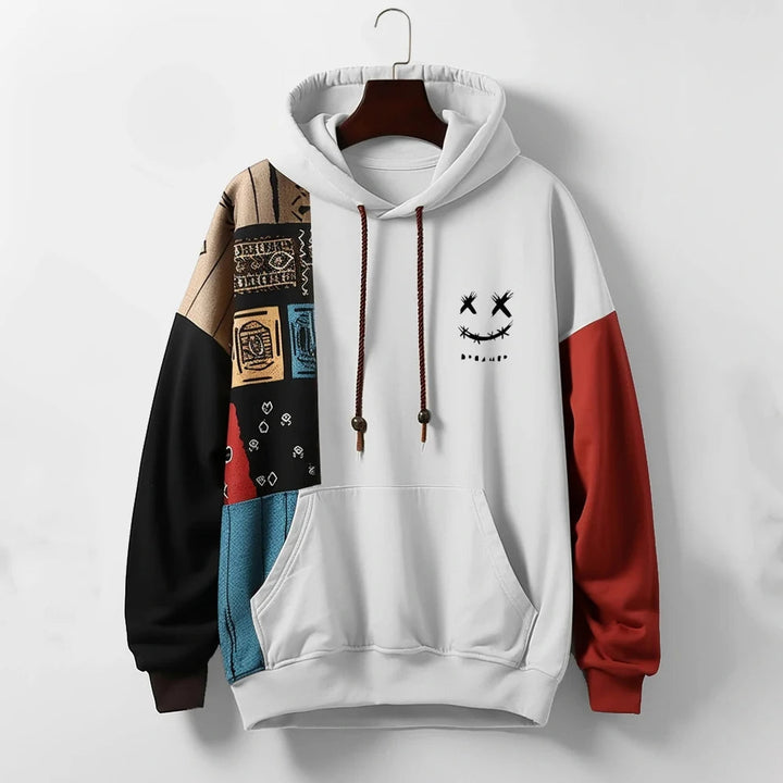Axel™ | Sudadera urbana patchwork con capucha