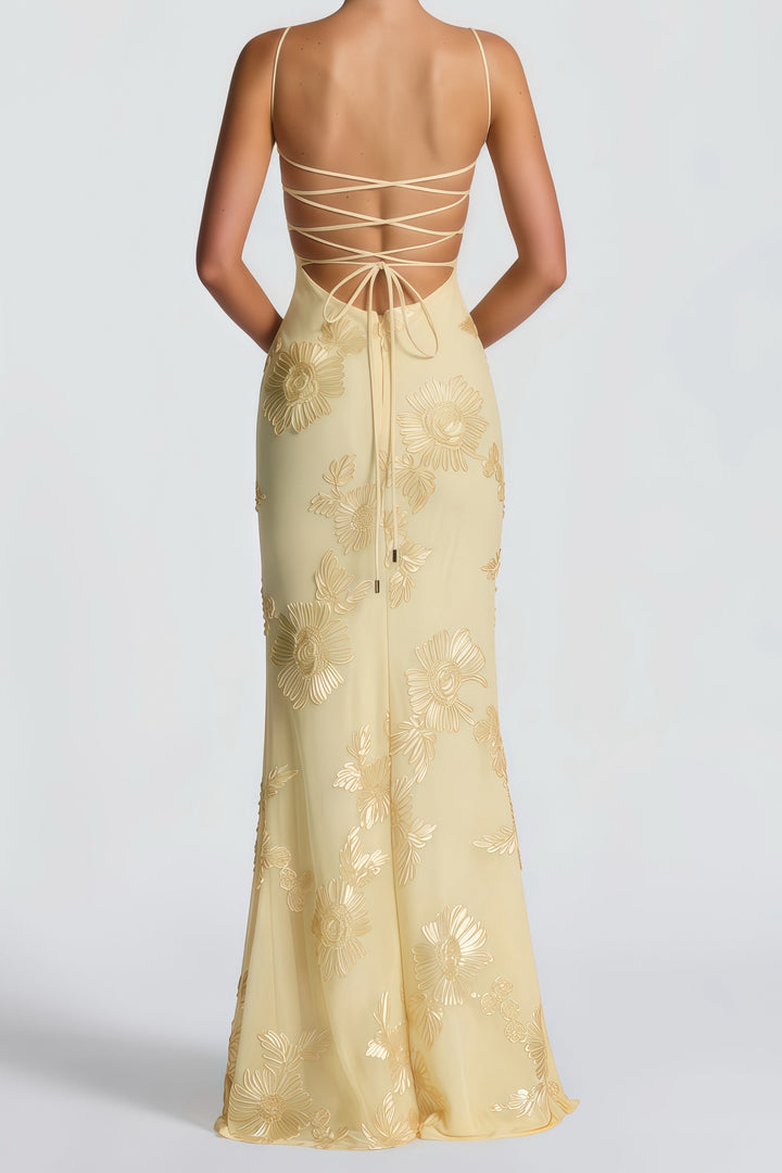 Ximena™ | Vestido corset premium con apliques florales