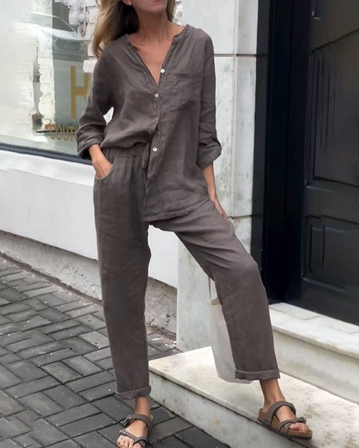 Riviera Ease™ | Conjunto de lino elegante