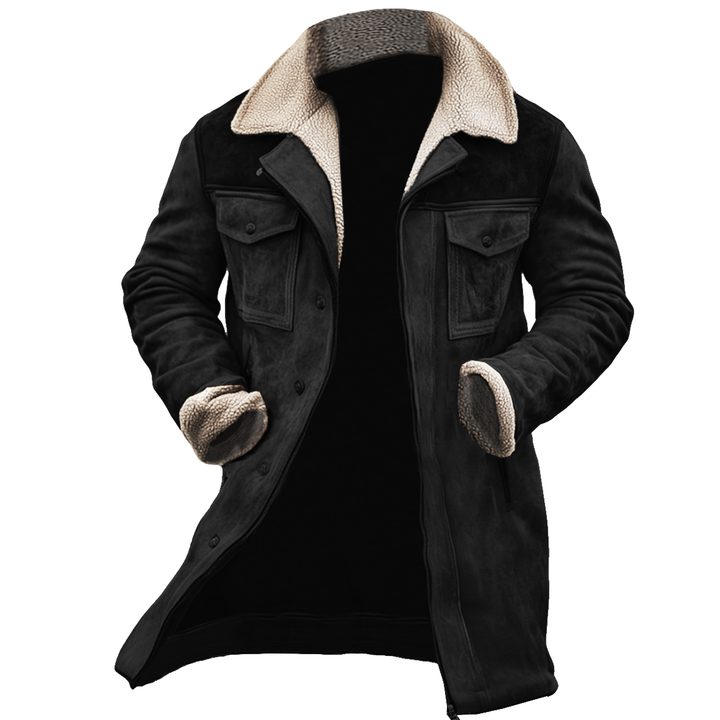 Heritage™ | Chaqueta de piel de cordero vintage con parches y múltiples bolsillos