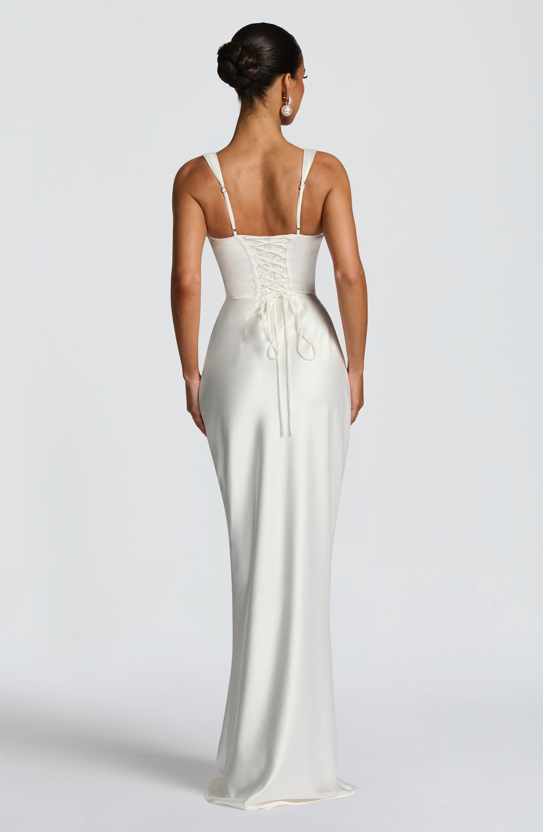 Mariela™ | Vestido satinado de lujo con plisado asimétrico