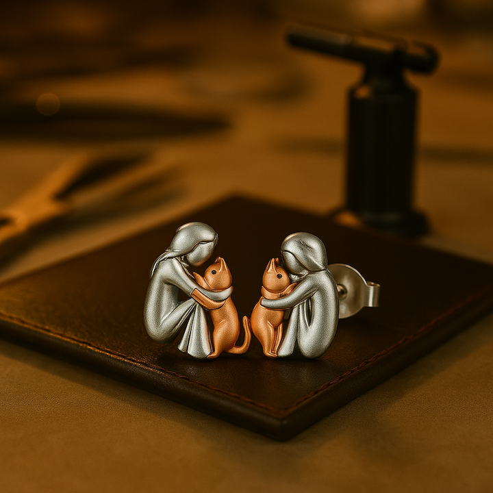Leila™ | Pendientes icono de gato