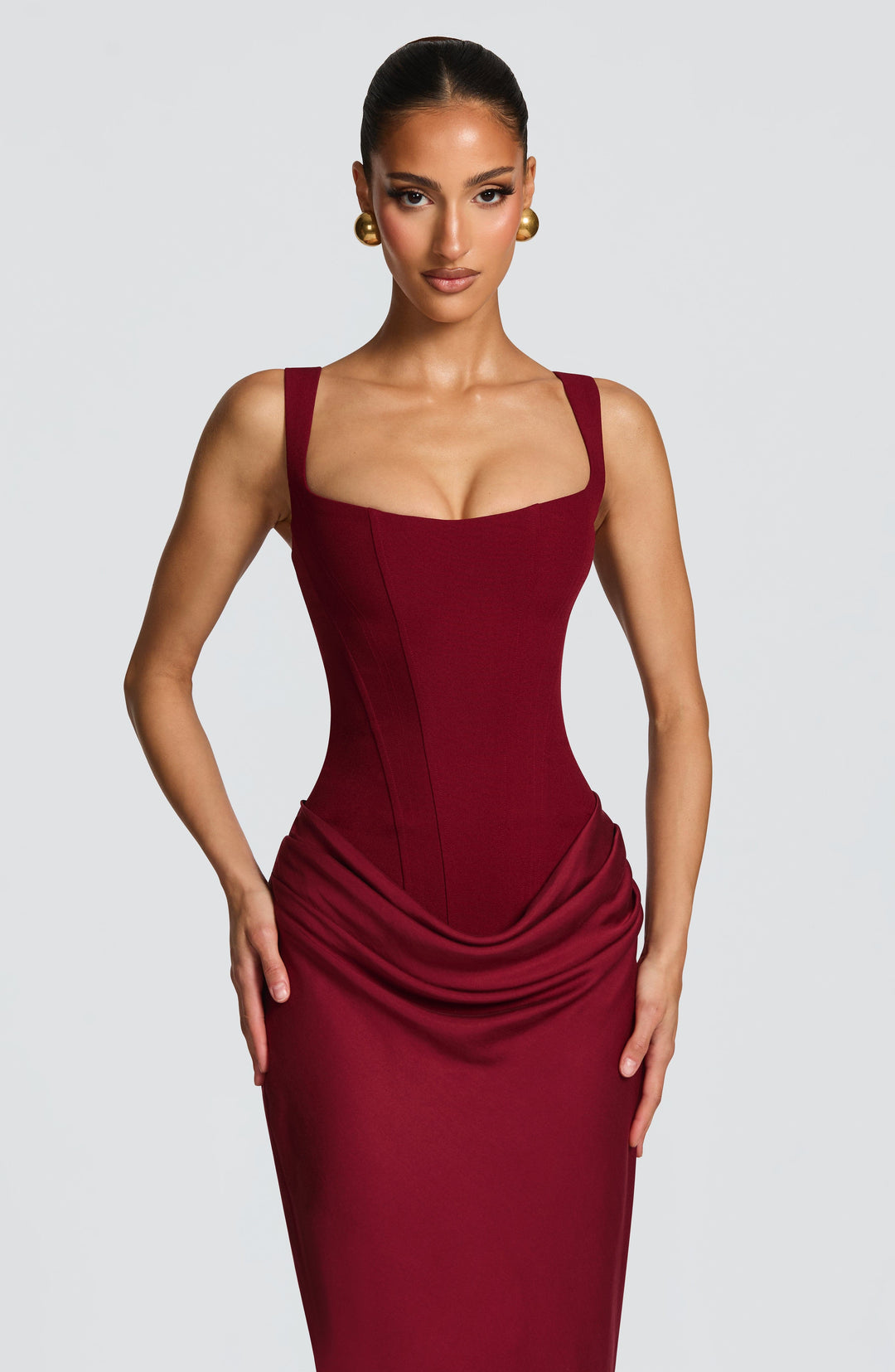 Elisa™ | Vestido premium estructurado con falda satinada