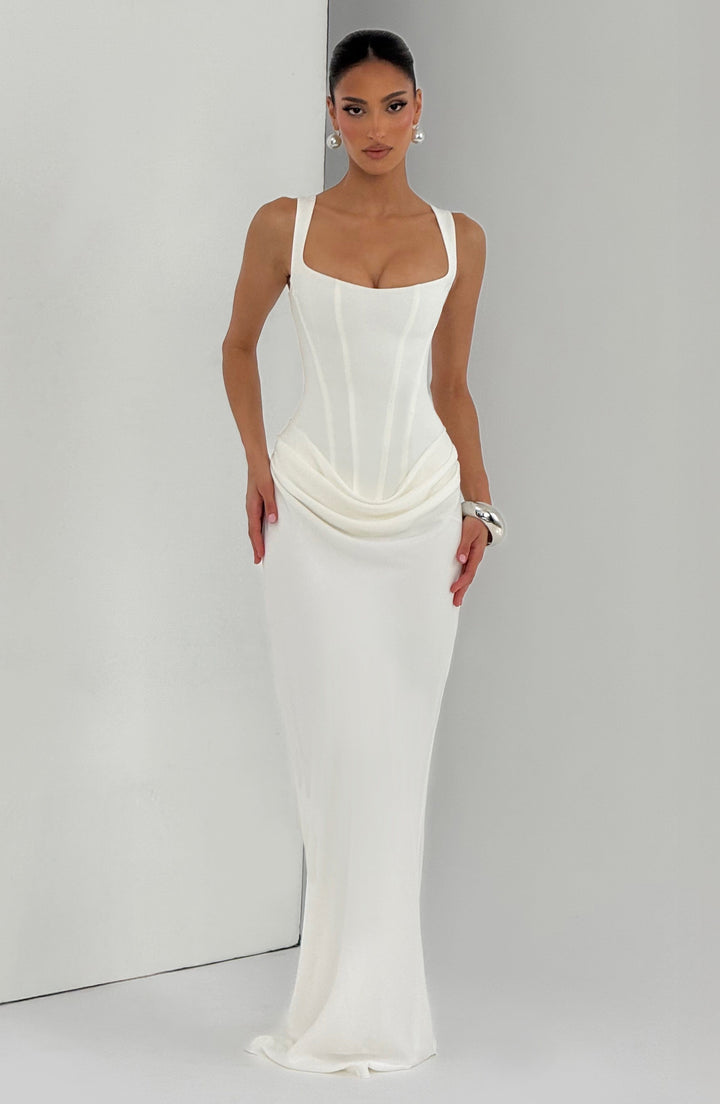 Elisa™ | Vestido premium estructurado con falda satinada