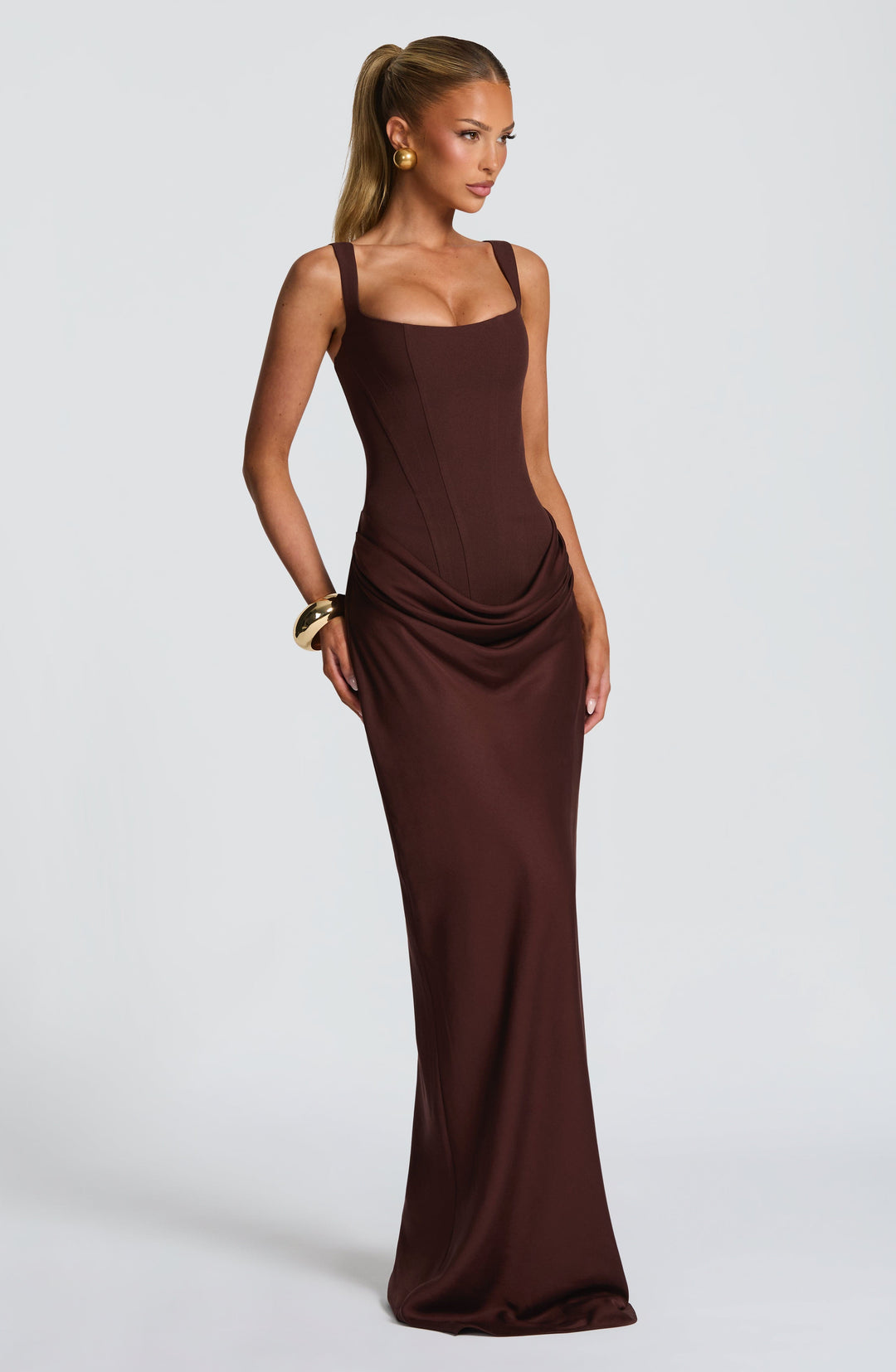 Elisa™ | Vestido premium estructurado con falda satinada