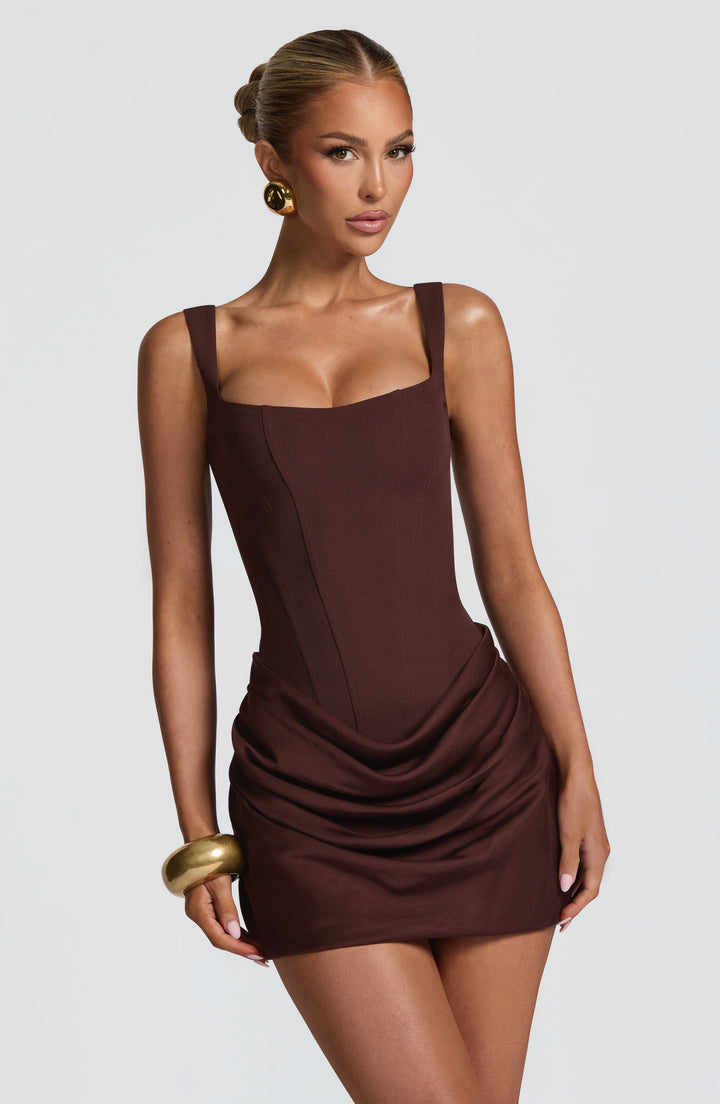 Allegra™ | Vestido mini con corset y falda