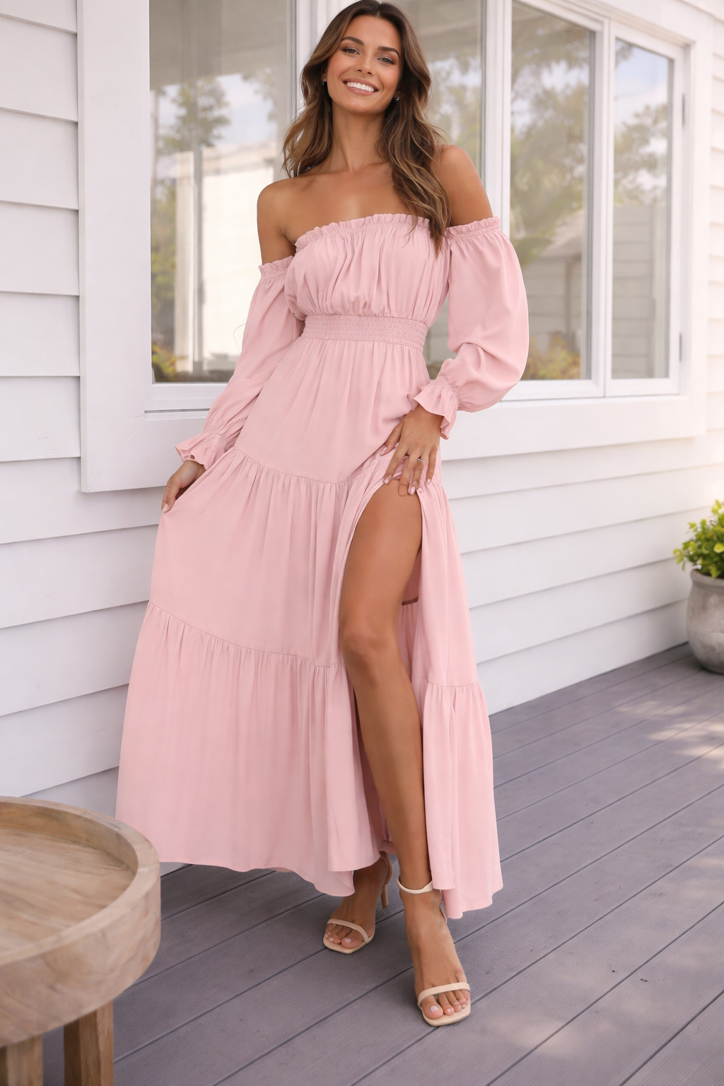Céline™ | Vestido largo Honey Bloom elegante