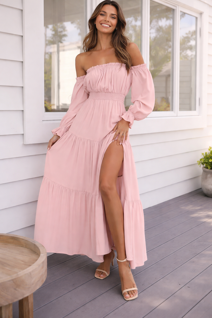 Céline™ | Vestido largo Honey Bloom elegante