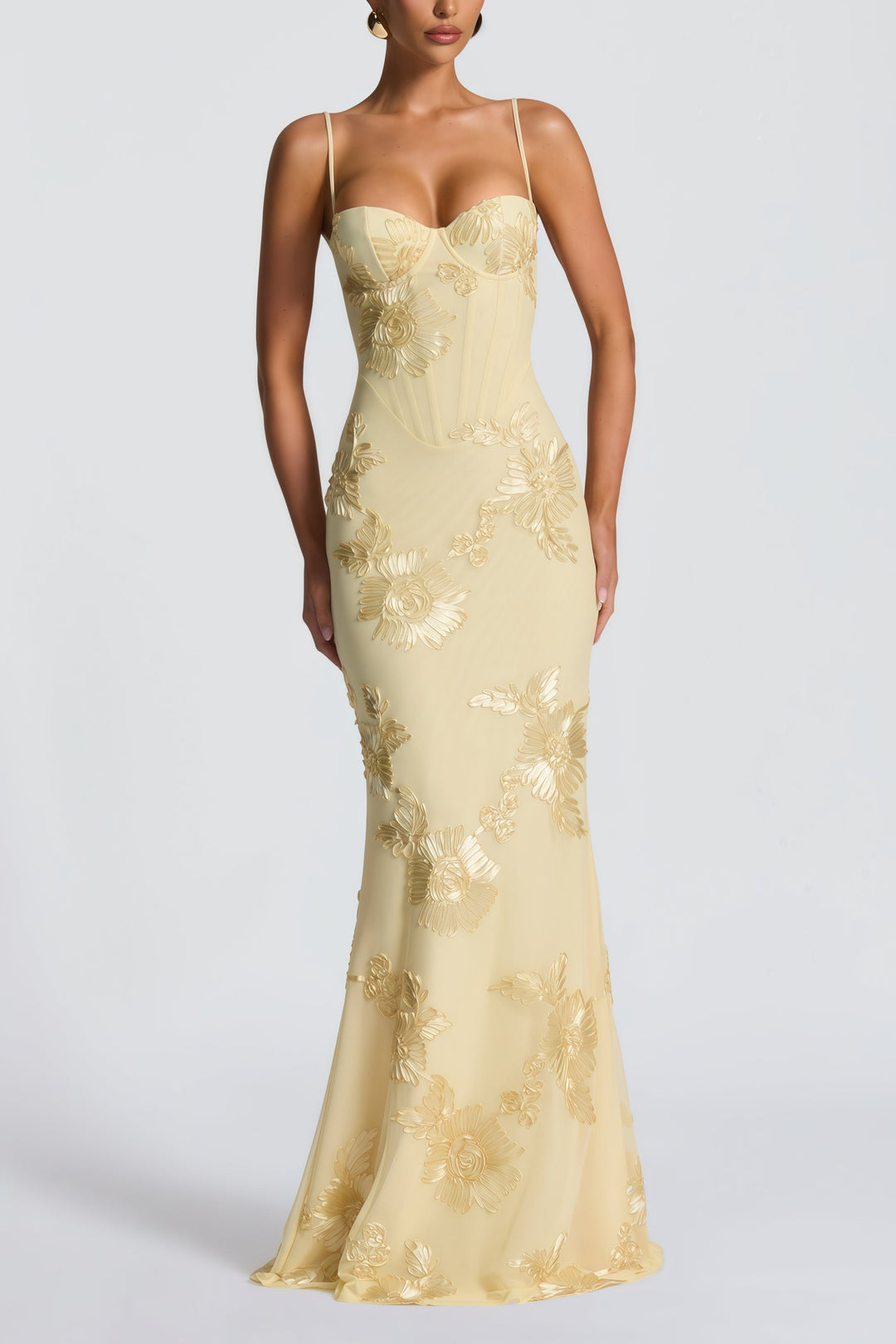 Ximena™ | Vestido corset premium con apliques florales