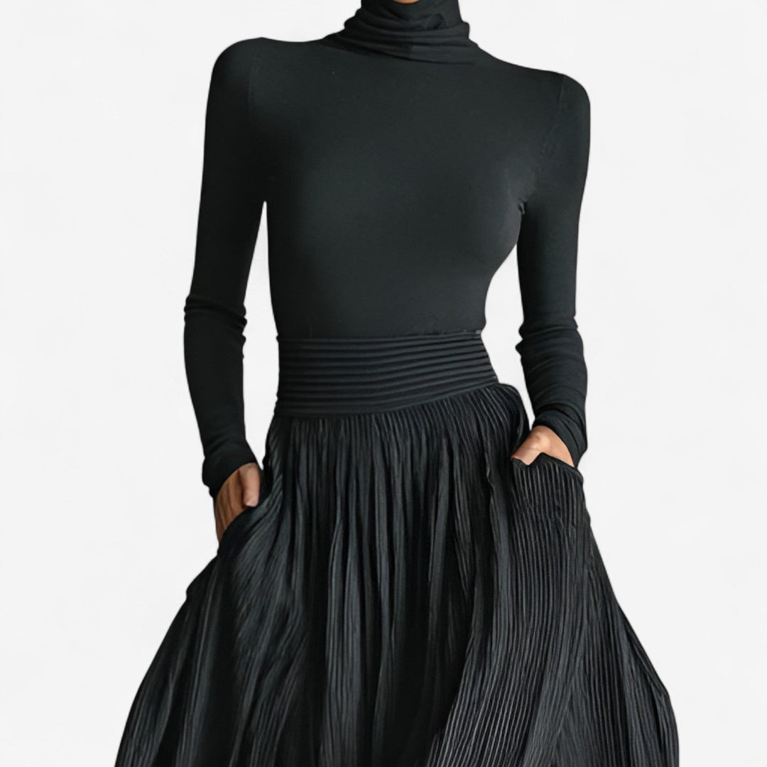 Raquel™ | Vestido maxi de cintura alta elegante