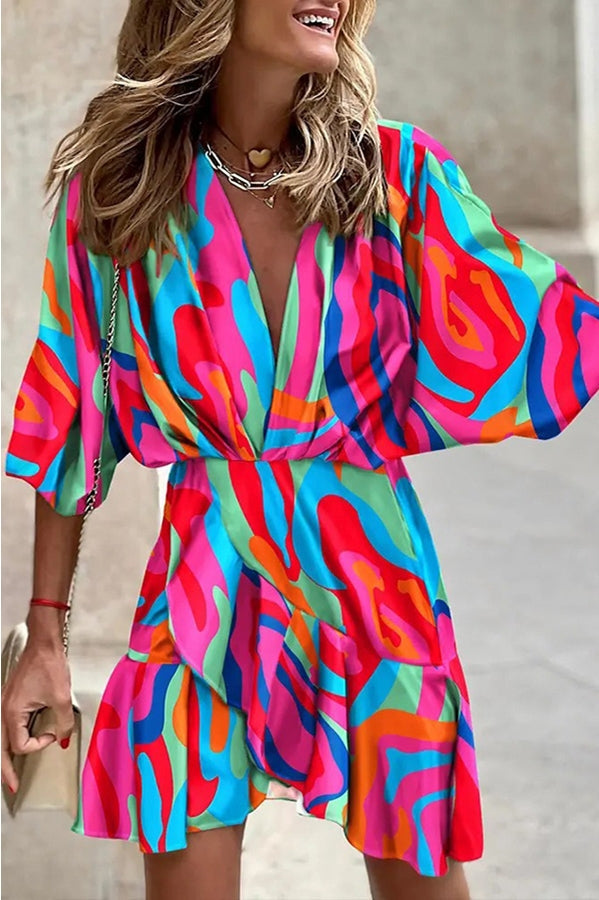 Aura™ | Vestido envolvente Sunset Zebra
