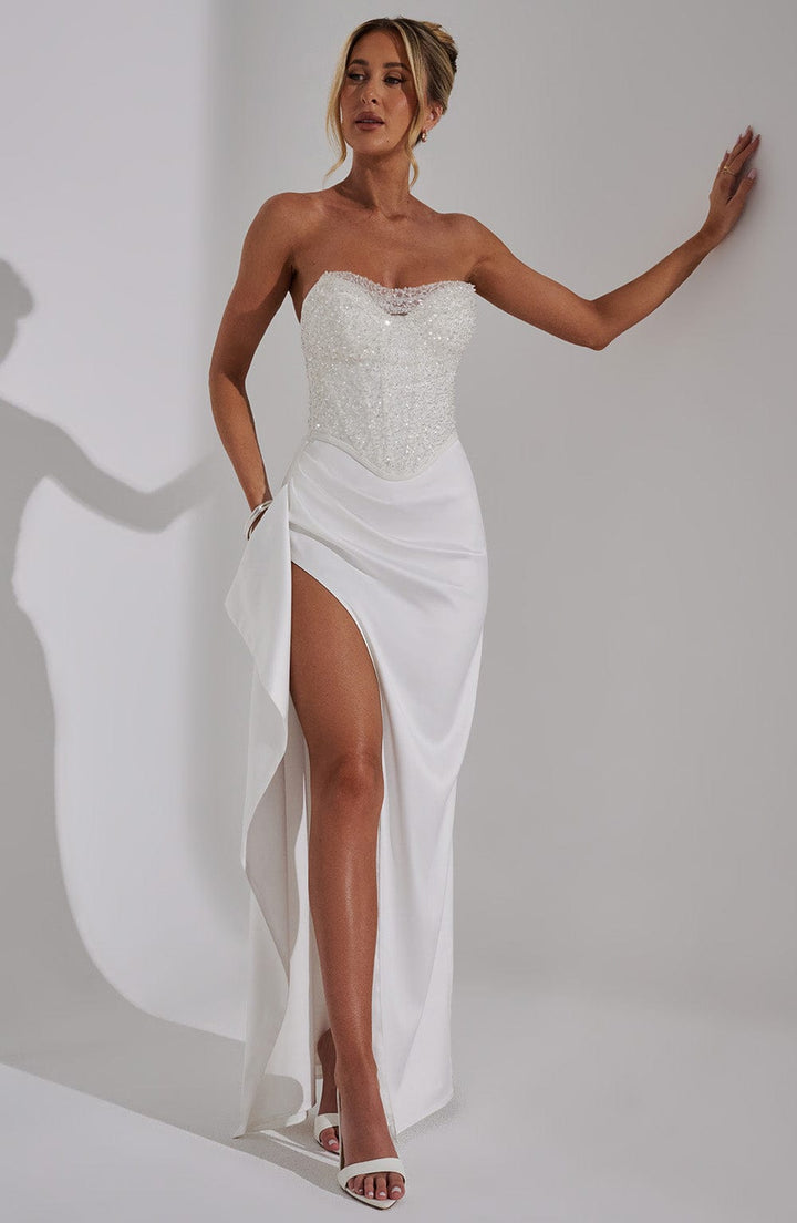 Viviana™ | Vestido de lujo con falda satinada