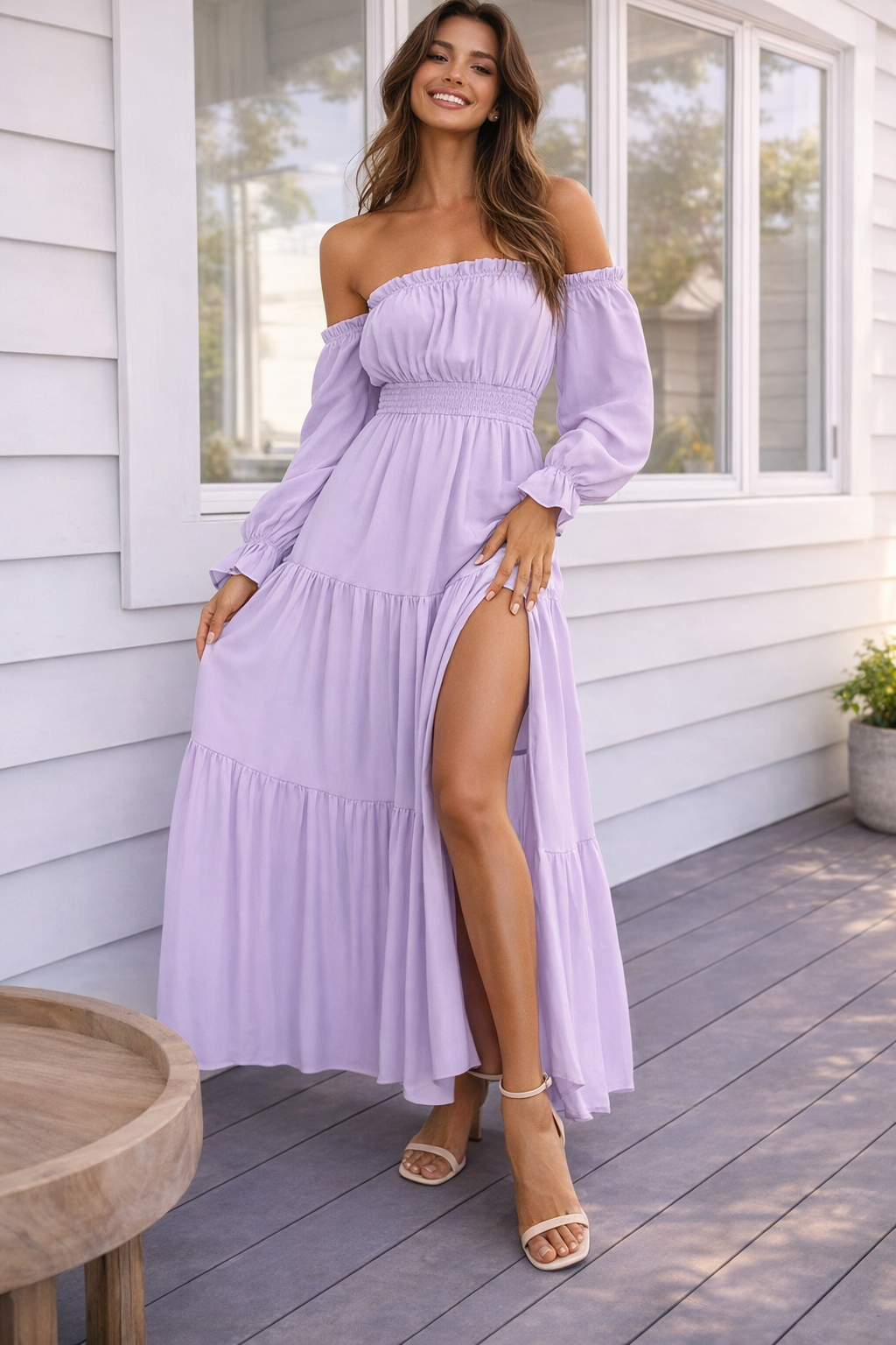 Céline™ | Vestido largo Honey Bloom elegante