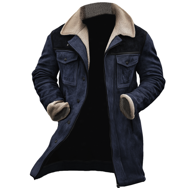 Heritage™ | Chaqueta de piel de cordero vintage con parches y múltiples bolsillos