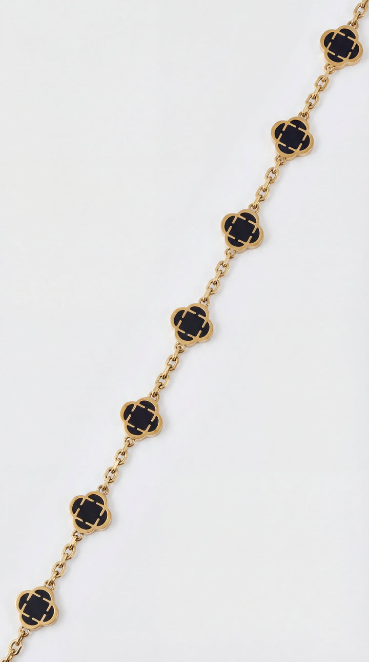 Trèfle Doré™ | Pulsera trébol oceánico bañada en oro