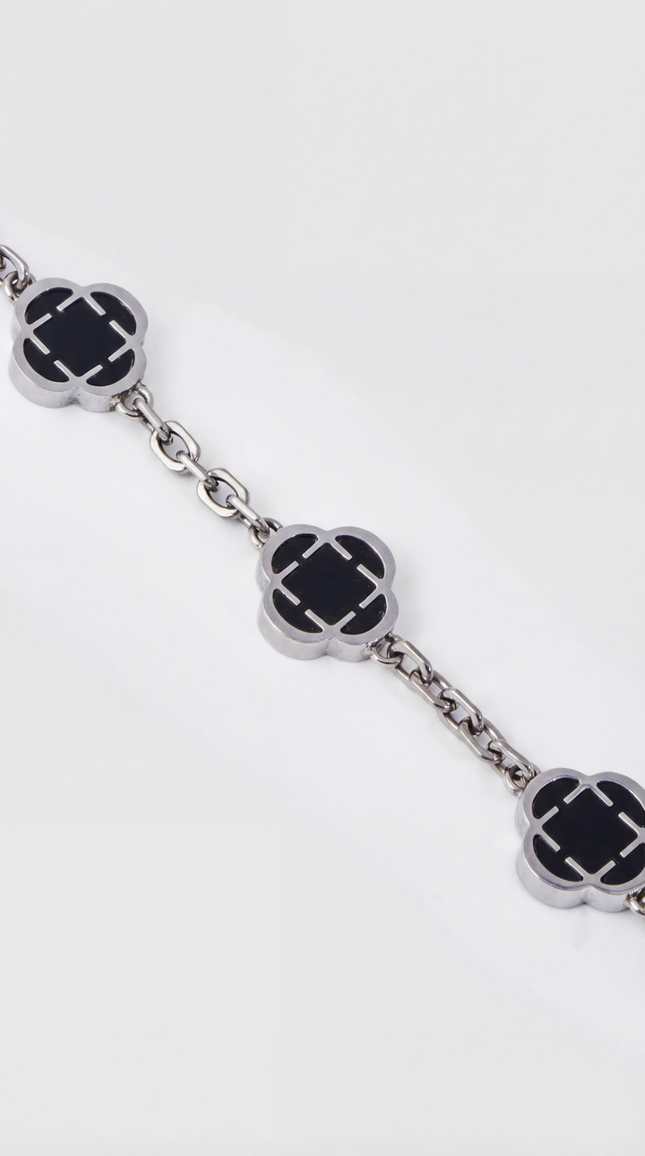 Trèfle Azura™ | Pulsera trébol oceánico en plata