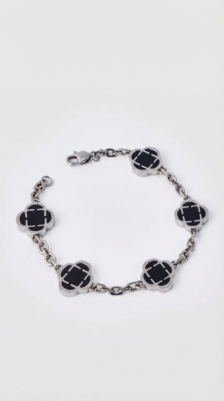 Trèfle Azura™ | Pulsera trébol oceánico en plata