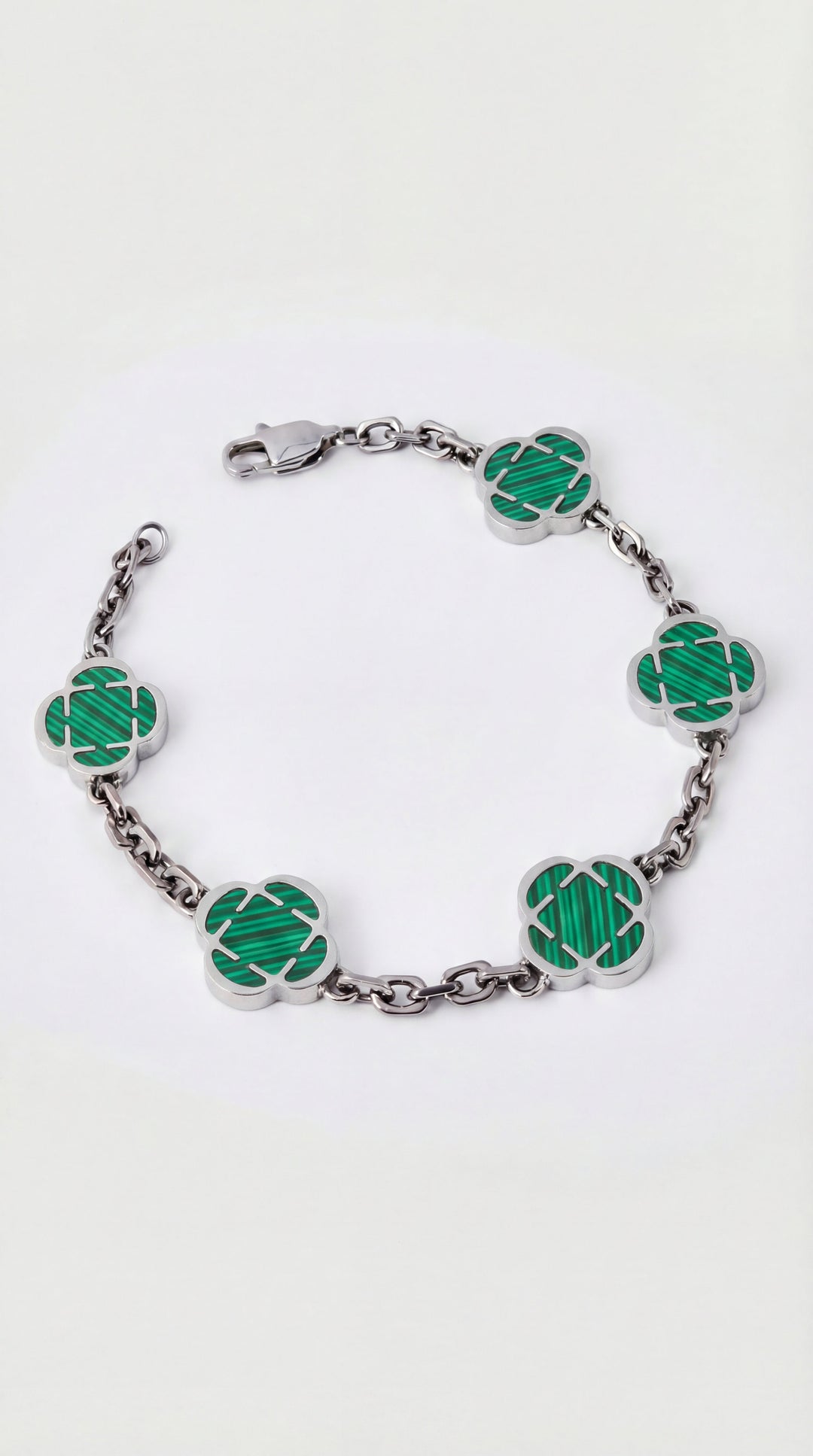 Émeraude Lumière™ | Pulsera elegante con piedra verde en plata