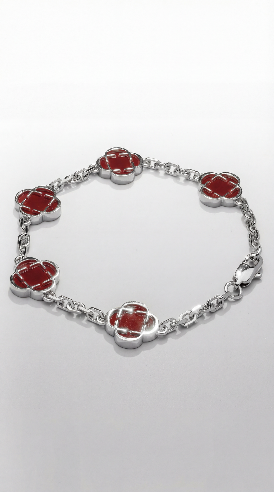 Ruby Azura™ | Pulsera oceánica con piedra roja en plata