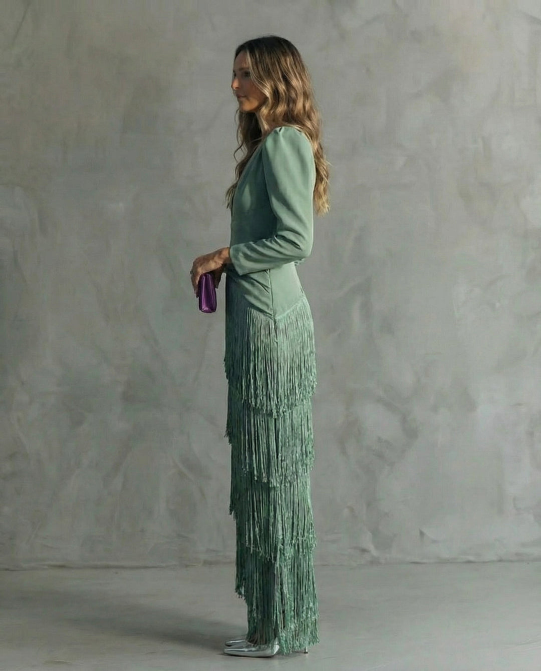Clara™ | Vestido elegante con mangas de flecos