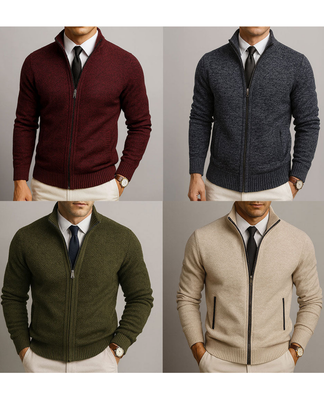 Leandro™ | Cárdigan de lana merino premium