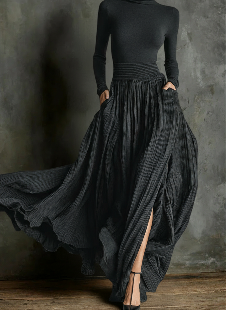 Raquel™ | Vestido maxi de cintura alta elegante