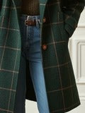 Arvae™ | Abrigo largo elegante a cuadros