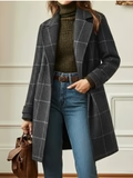 Arvae™ | Abrigo largo elegante a cuadros