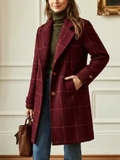 Arvae™ | Abrigo largo elegante a cuadros