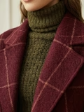 Arvae™ | Abrigo largo elegante a cuadros